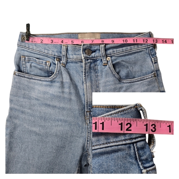 Everlane Sz 27 The Cheeky Ankle Blue Straight Denim Jeans‎ - Picture 8 of 12
